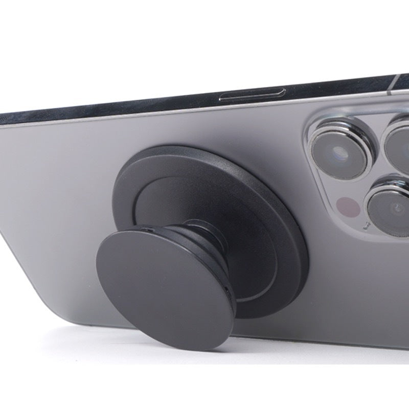 Wholesale New Transparent Magnetic Airbag Bracket Black and White Mobile Phone Bracket Telescopic Anti-fall Grips